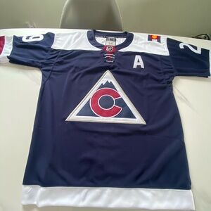 Navy and White Hockey Jersey